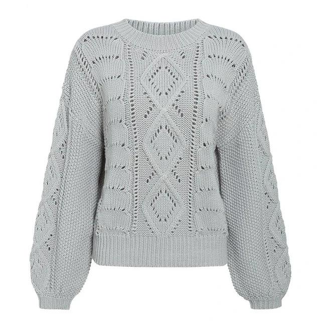 Zimní pletený svetr se vzorem