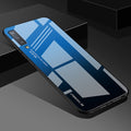 Zadní ochranné tvrzené sklo pro Samsung zeleno-modrá