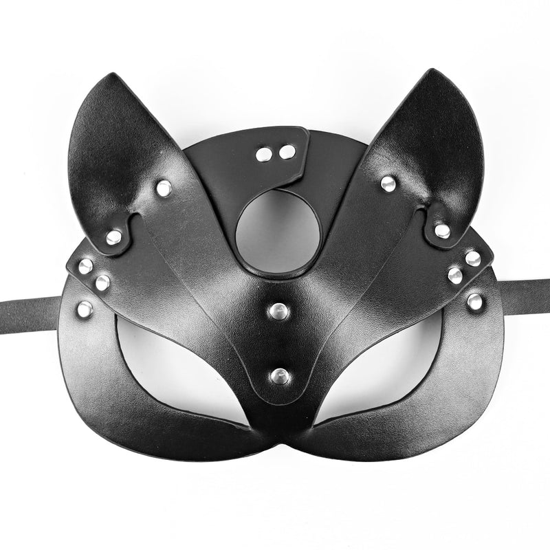 Kožená kočičí maska