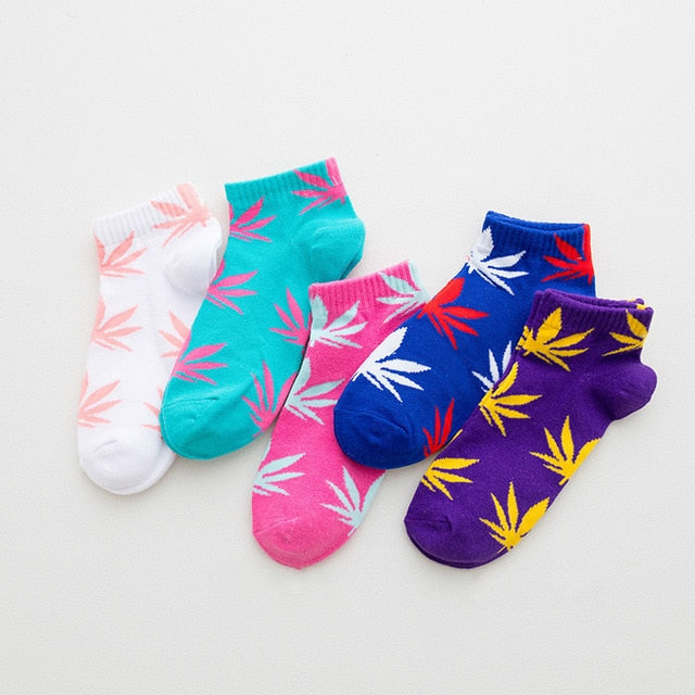 5 párů pánských ponožek s listem marihuany